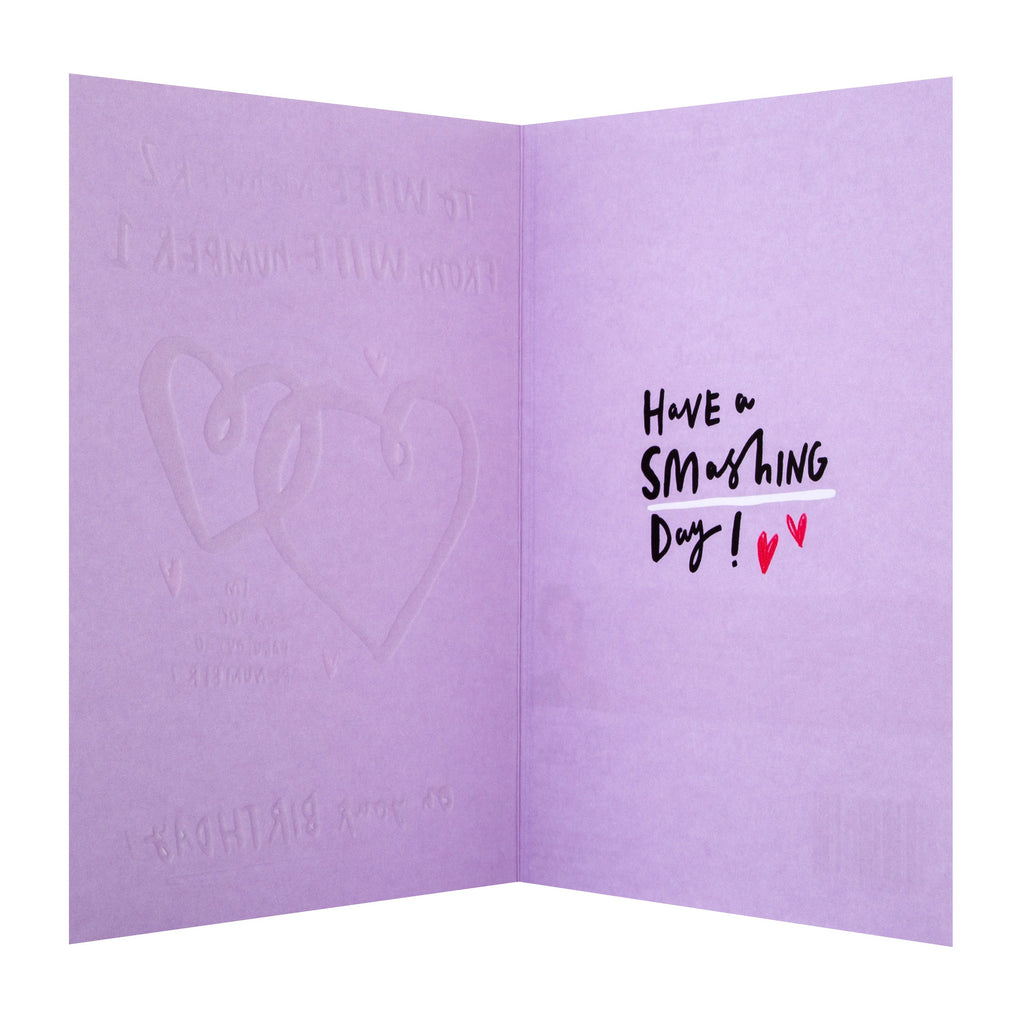 Birthday Card for Wife from Wife -  Jordan Wray, Spotted Collection Hearts Design