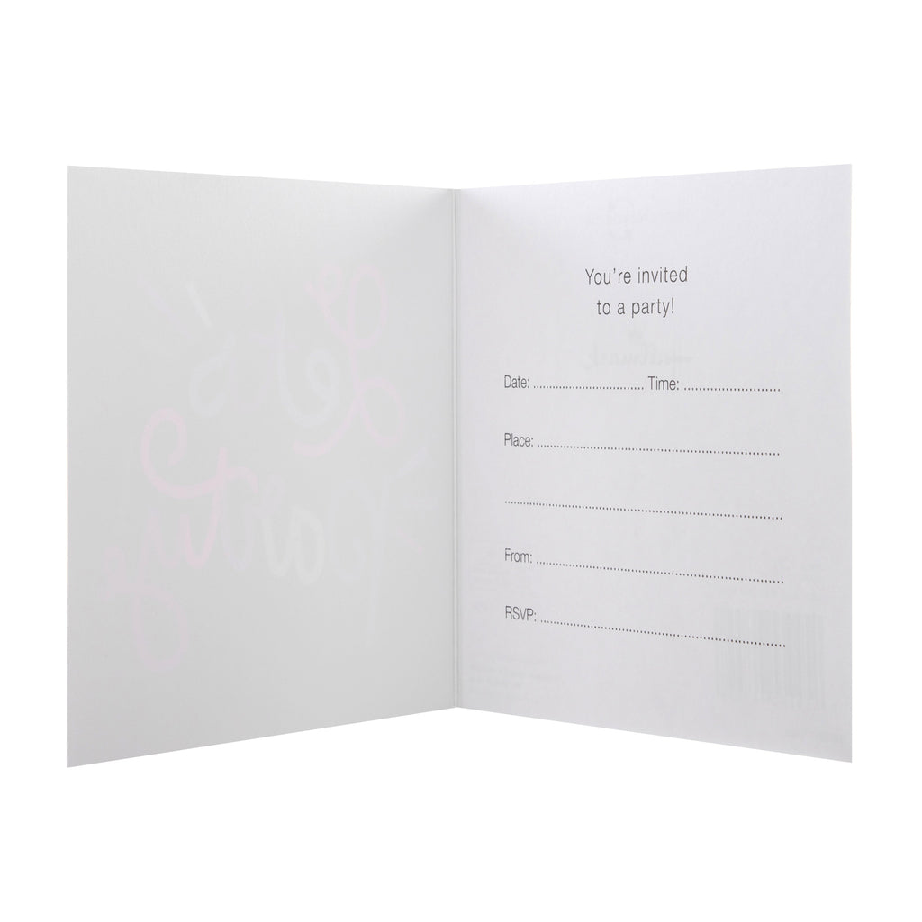 Pack of Party Invitation Cards - 10 Cards in 2 Vibrant Designs