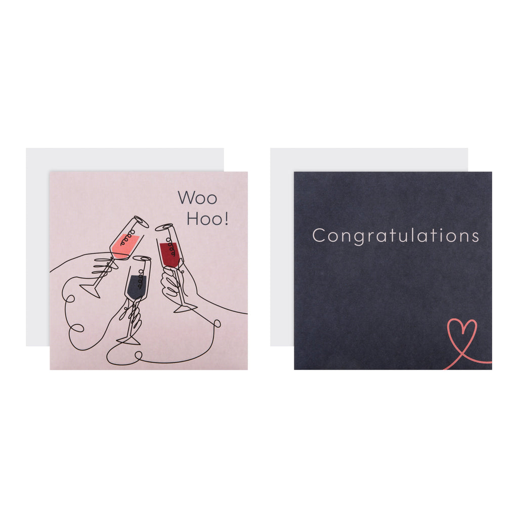 Pack of Congratulations Cards - 10 Cards in 2 Illustrated Designs
