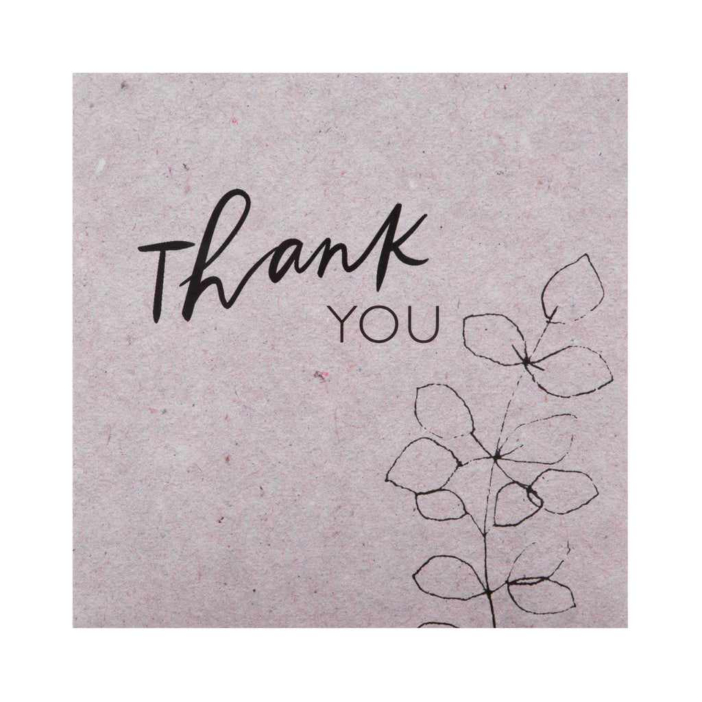 Pack of Thank You Cards - 10 Cards in 2 Classic Designs