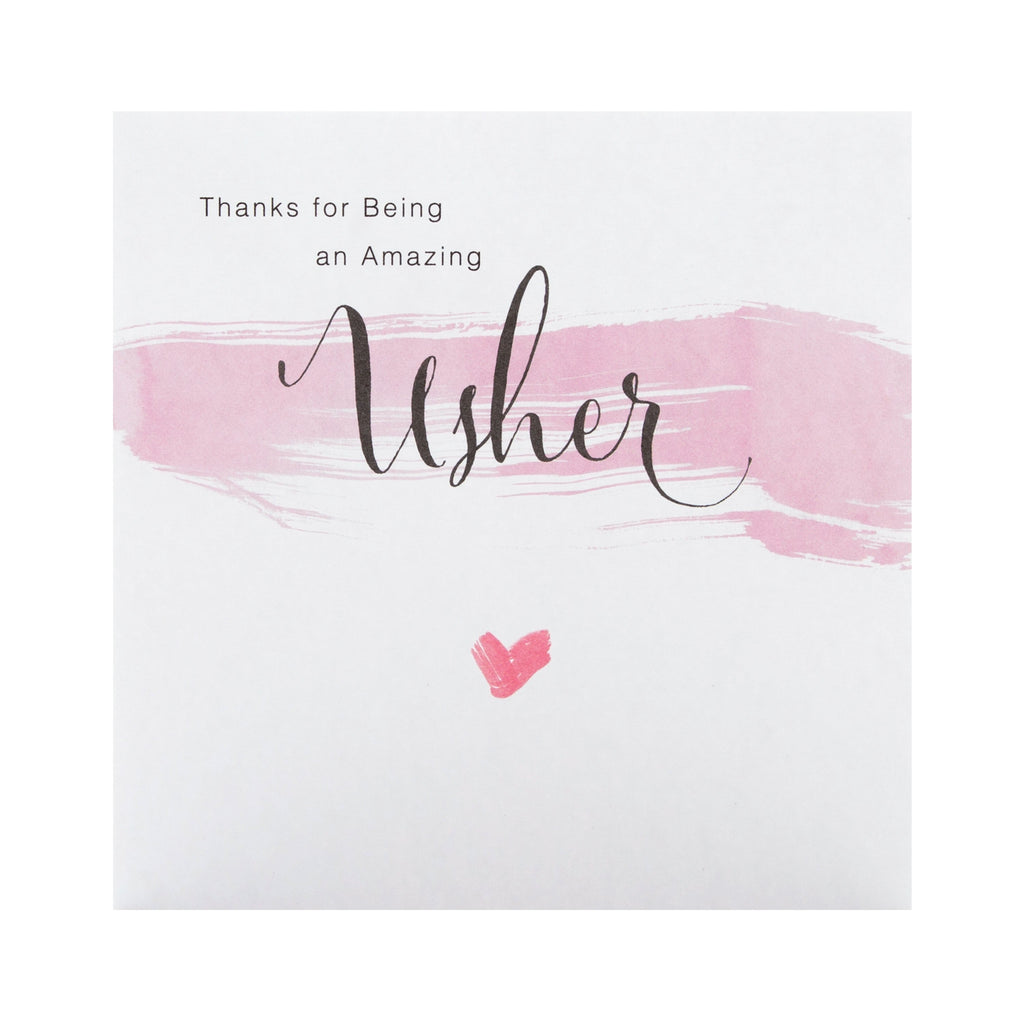 Bridesmaid and Usher Thank You Cards - Pack of 10 in 2 Designs