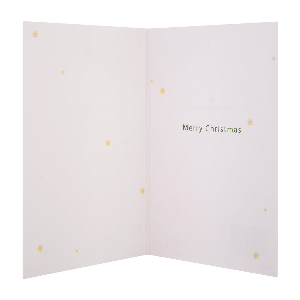 General Christmas Card - Contemporary Full Hearts Worded Design with Gold Foil