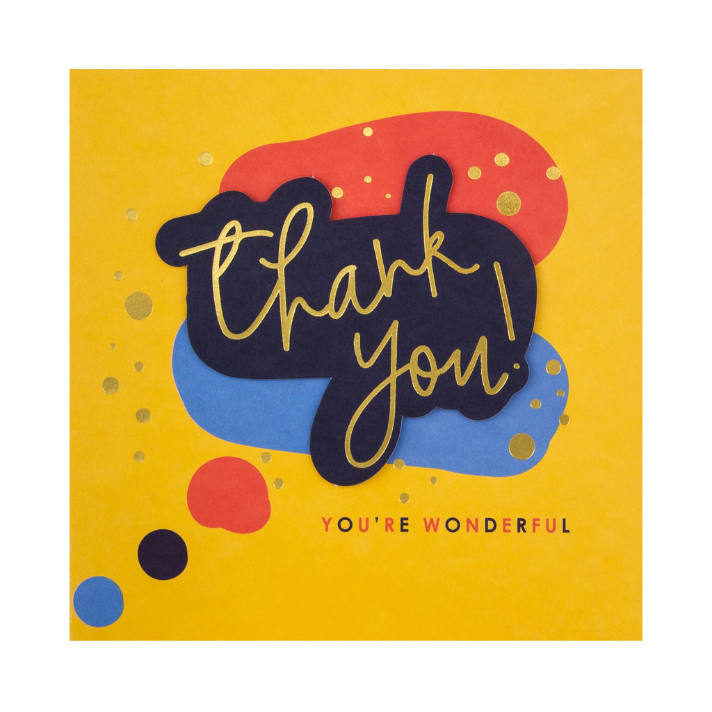 Thank You Card - Contemporary Text Based Design
