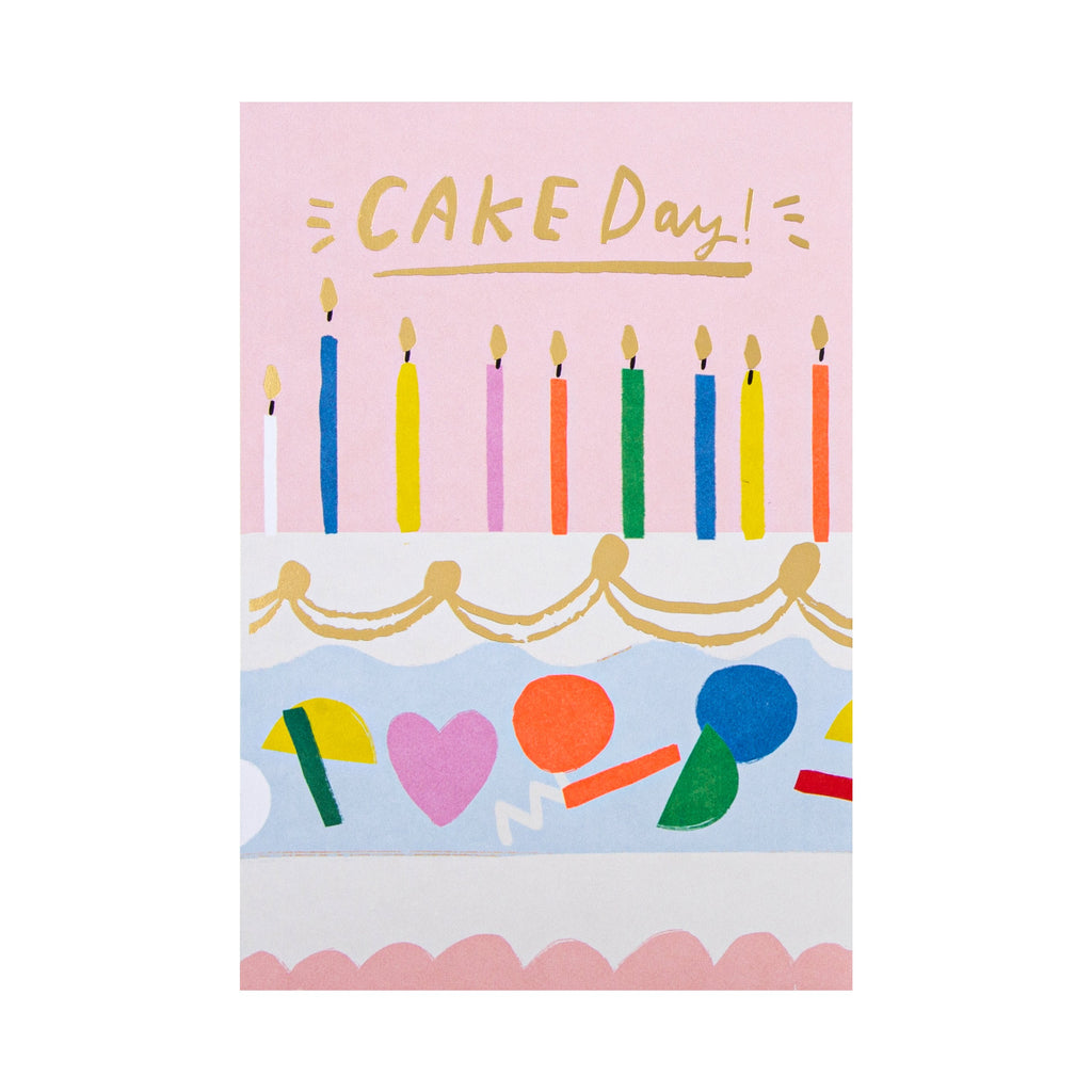 Birthday Card - 3-Fold Birthday Cake Design