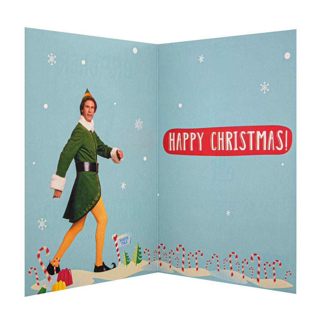 Christmas Card for Brother - Fun Warner Bros Elf Design