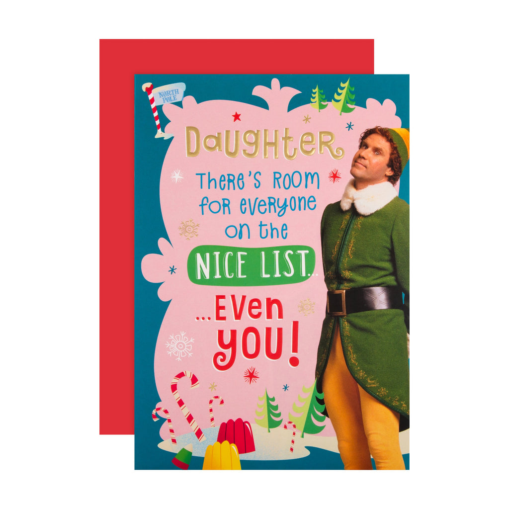 Christmas Card for Daughter - Fun Warner Bros Elf Design