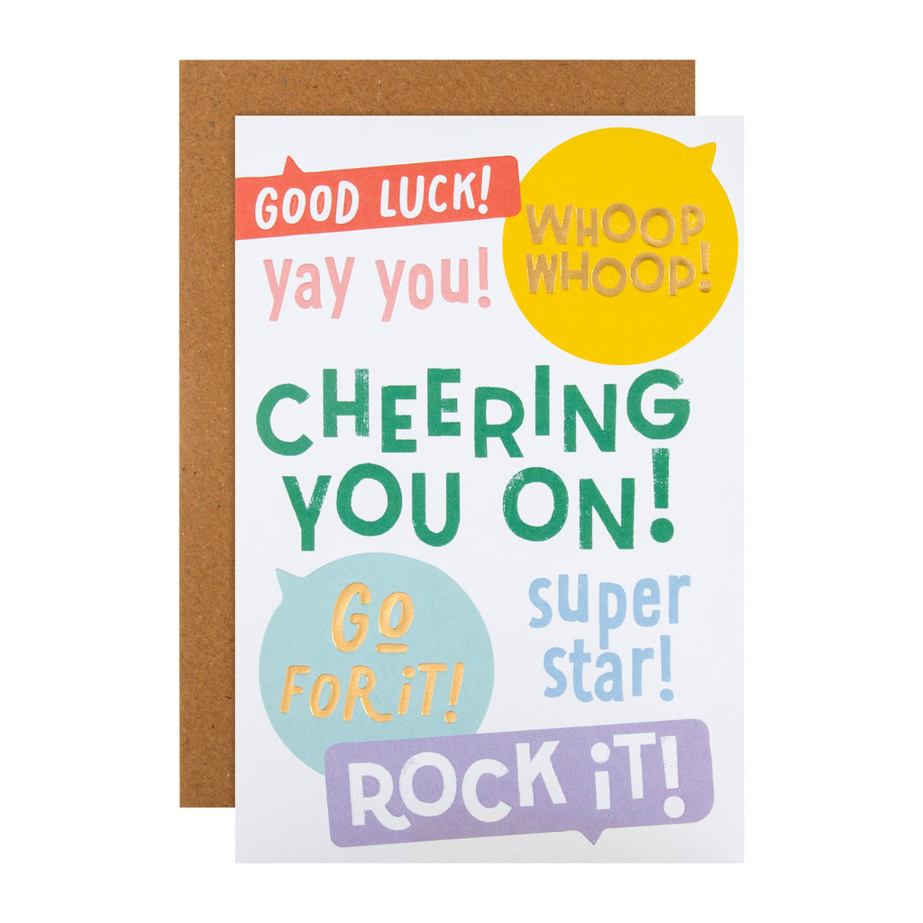 Little World Changers™️ Good Luck Card for Kids -  Fun Text Based Design