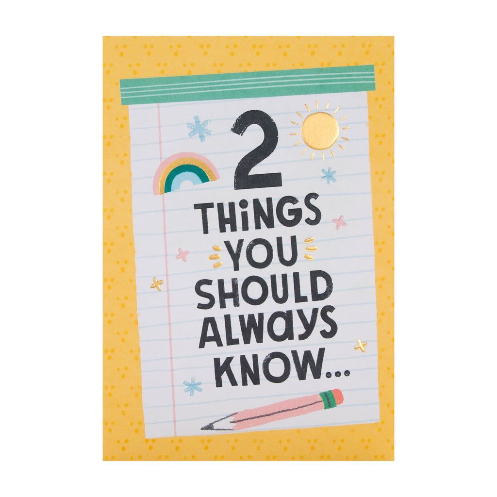 Little World Changers™️ Love and Support Card for Kids -  Cute Text Based Design