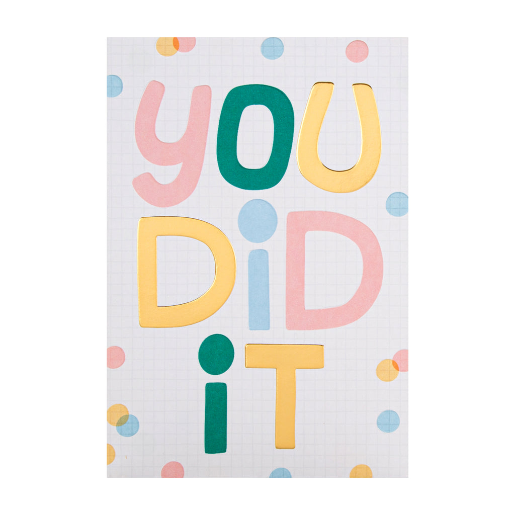 Little World Changers™️ Congratulations Card for Kids -  Contemporary Text Based Design