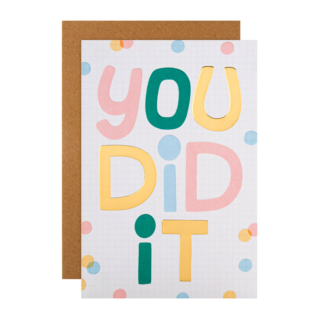 Little World Changers™️ Congratulations Card for Kids -  Contemporary Text Based Design