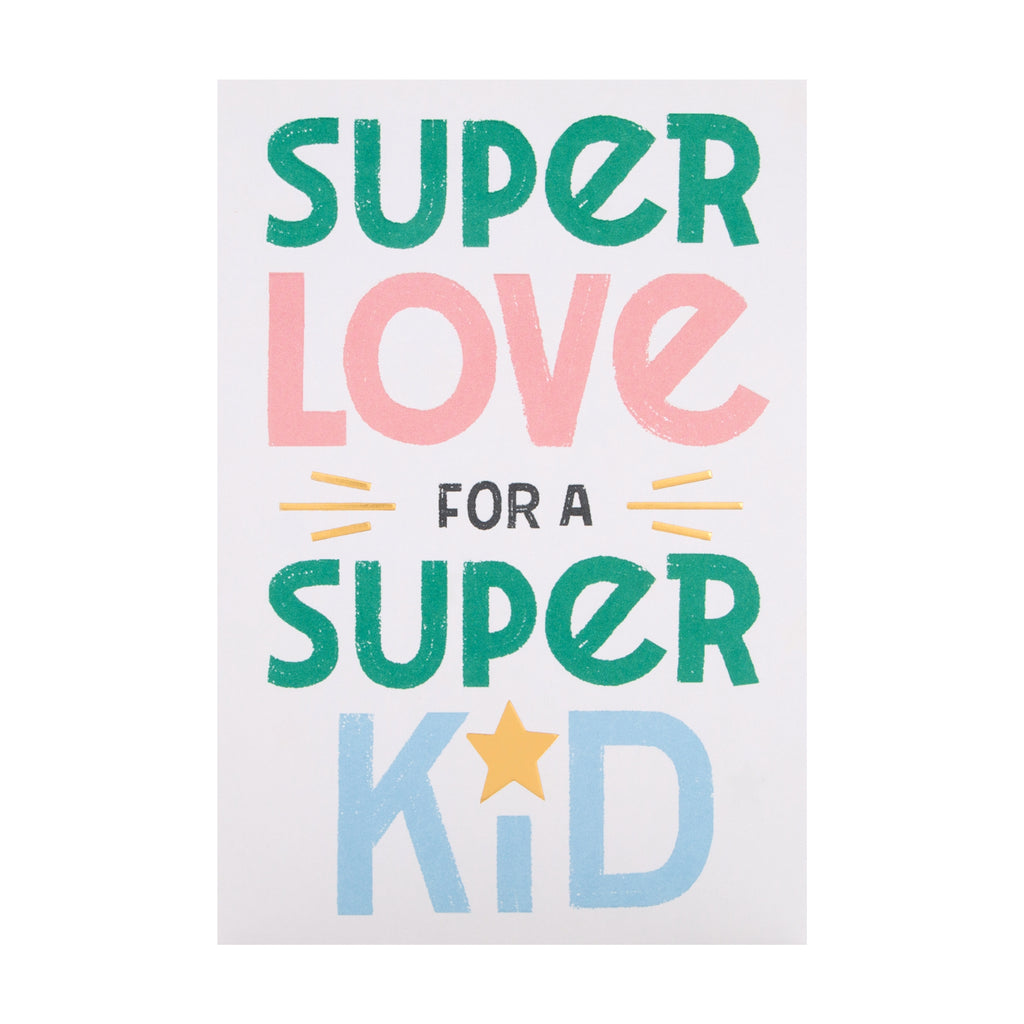 Little World Changers™️ General Love Card for Kids -  Contemporary Text Based Design