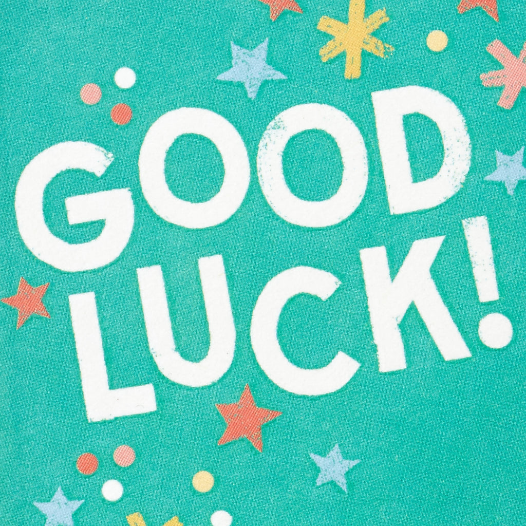 Little World Changers™️ Good Luck Card for Kids -  Contemporary Text Based Design