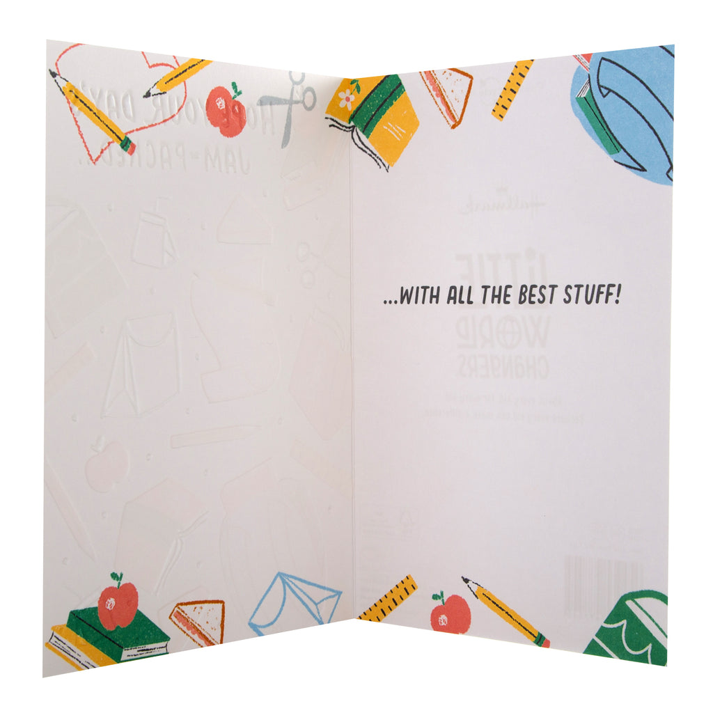 Little World Changers™️ Encouragement Card for Kids -   School Themed, Icon Based Design