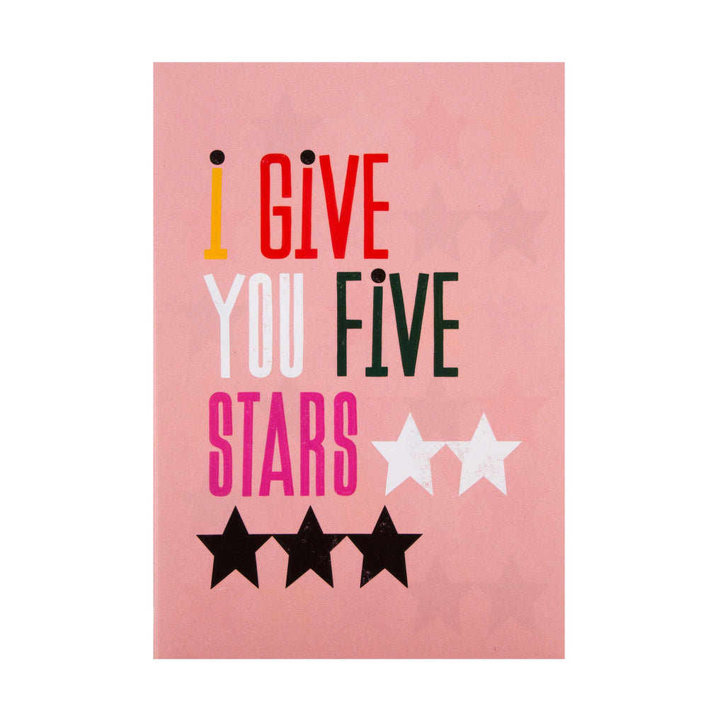 Any Occasion Card - Contemporary Kate Smith Five Stars Design