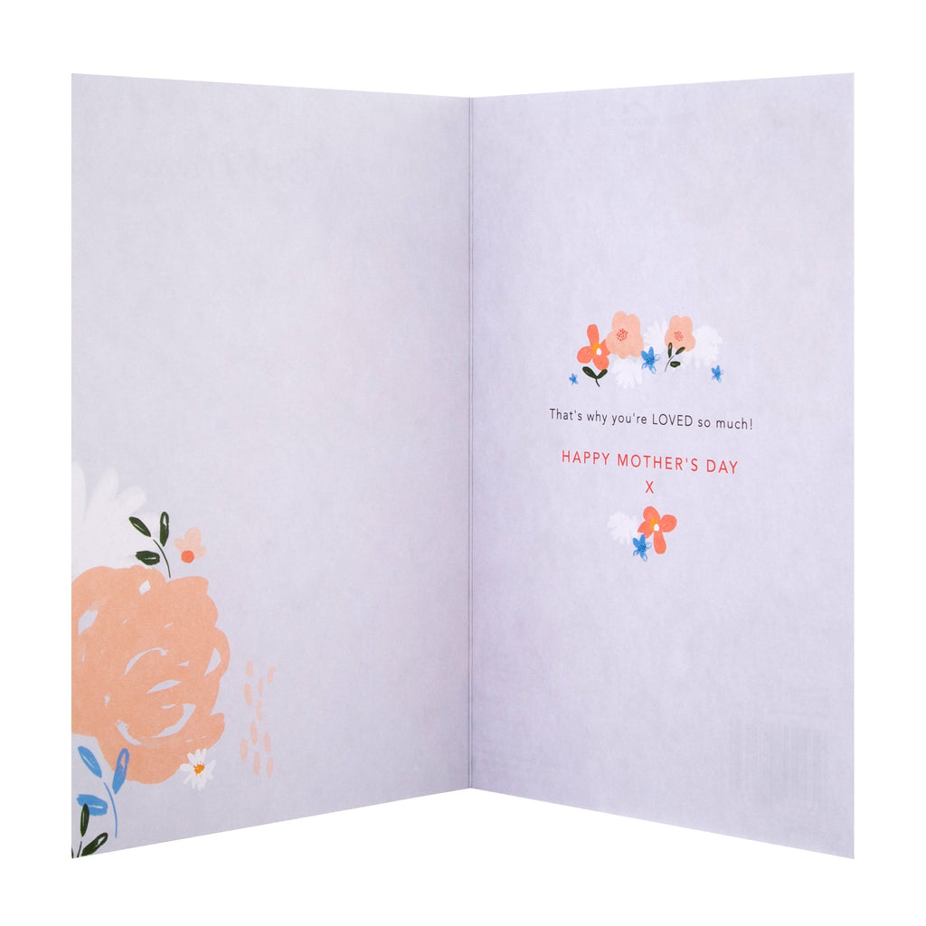 Mother's Day Card for Mum - Cute Forever Friends Design with Rose Gold Foil