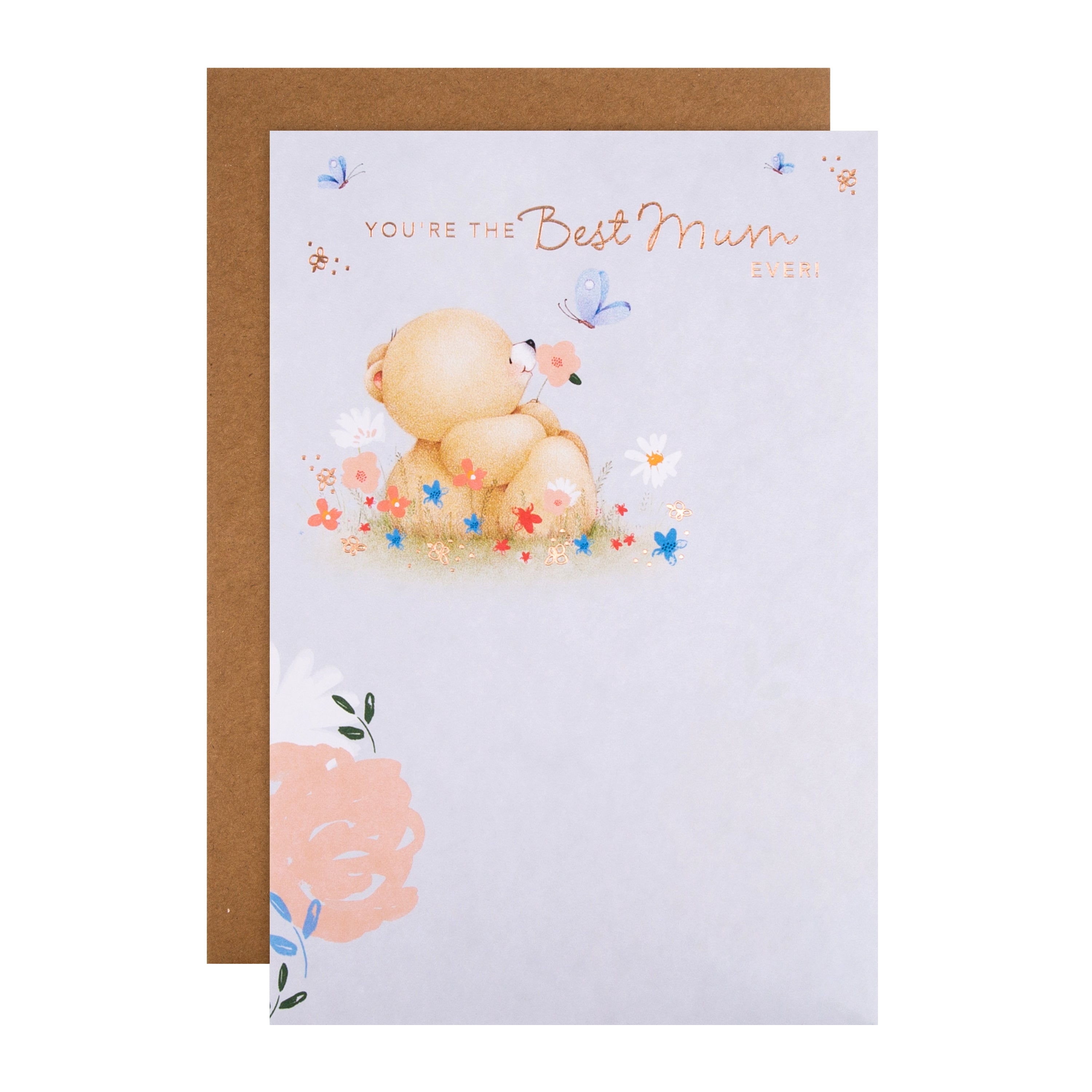 Mothers Day Card Mum Cute Forever Friends Design Rose Gold Foil