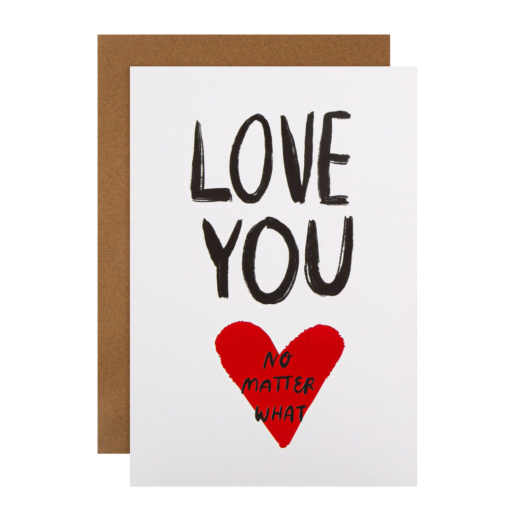 Any Occasion Charity Card - Love Heart Design in Association with Andy's Man Club