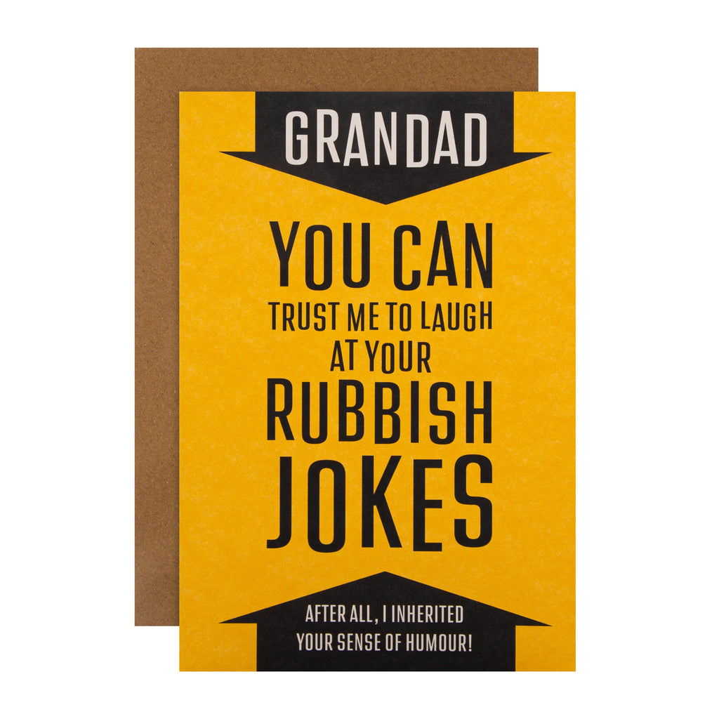 Father's Day Card for Grandad - Funny 'Kate Smith Co.' Text Design