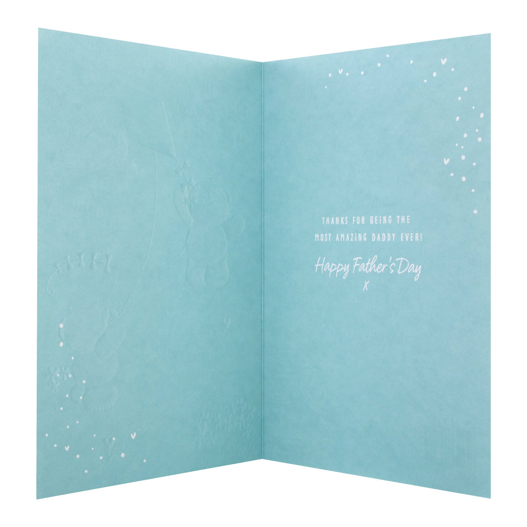 Father's Day Card for Daddy - Cute 'Forever Friends' Design with Gold Foil