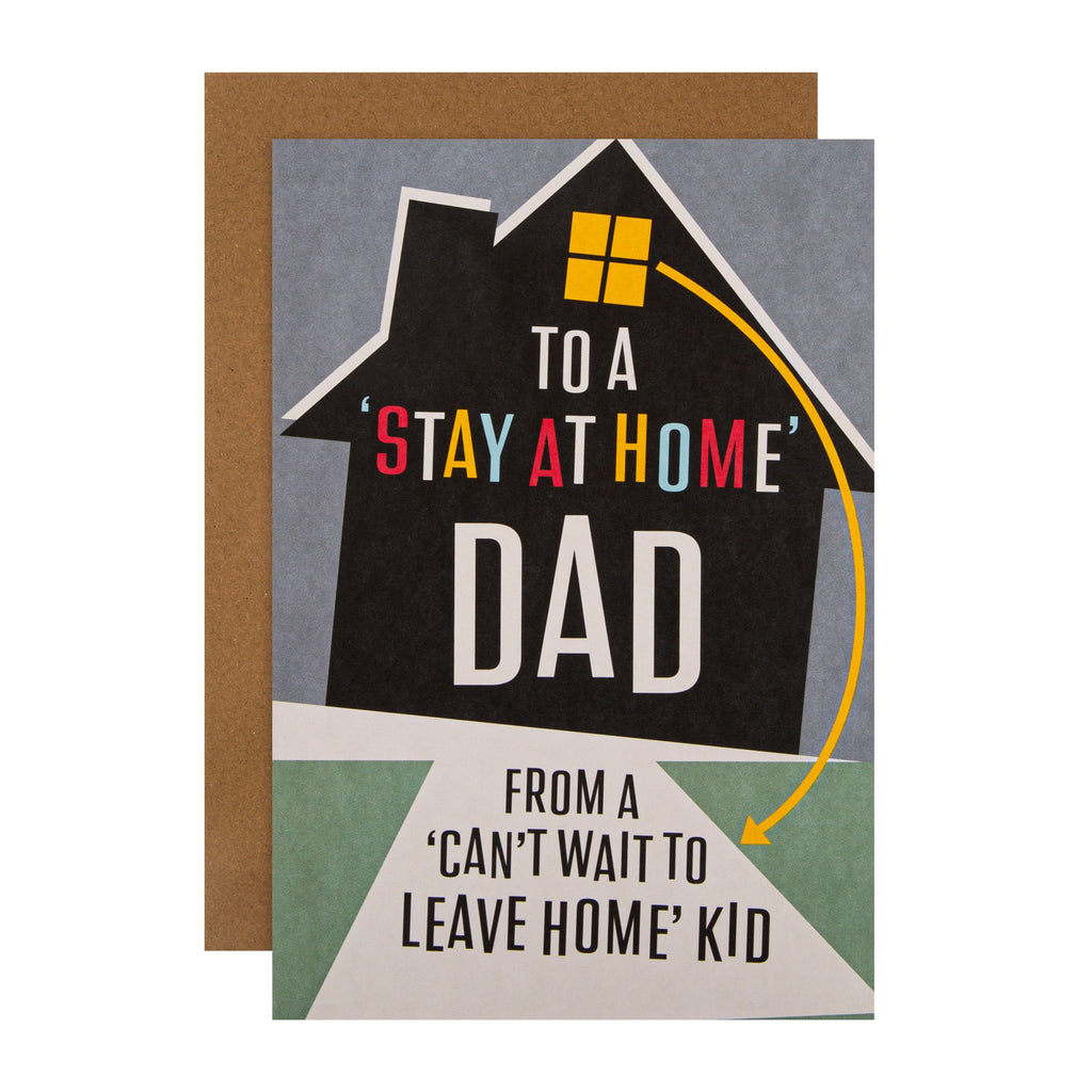 Father's Day Card from Child - Funny 'Stay at Home Dad' Shoe Box Collection Design