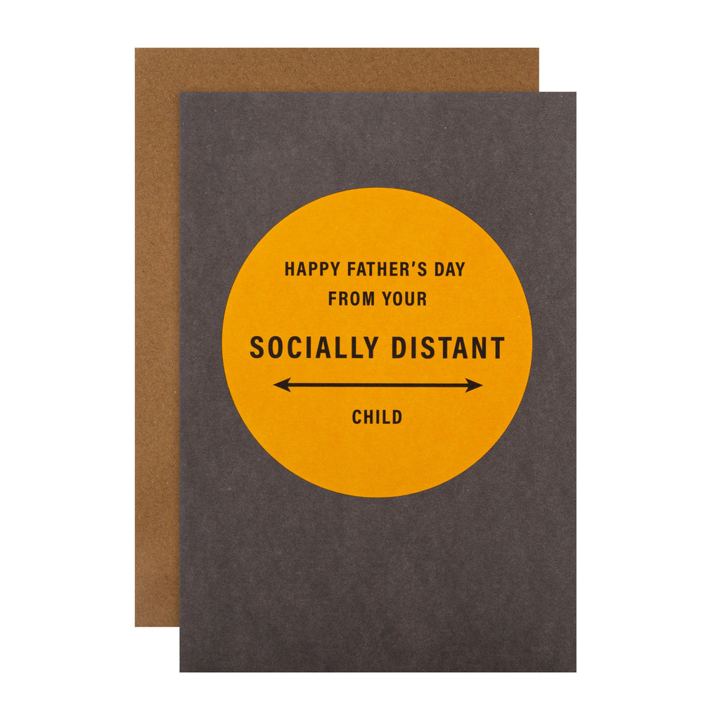 Father's Day Card from Child - Funny 'Socially Distant' Shoe Box Collection Design