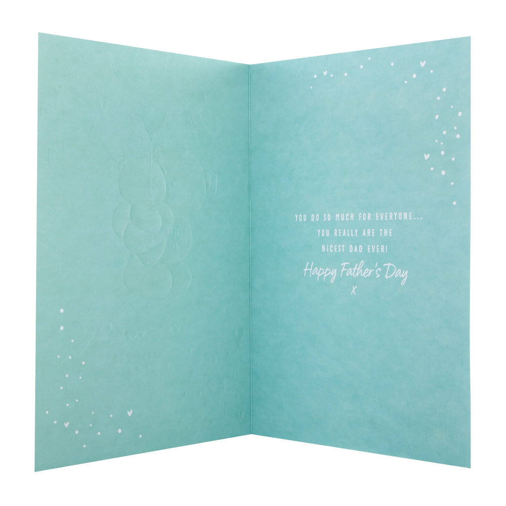 Father's Day Card for Dad - Cute 'Forever Friends' Design with Gold Foil