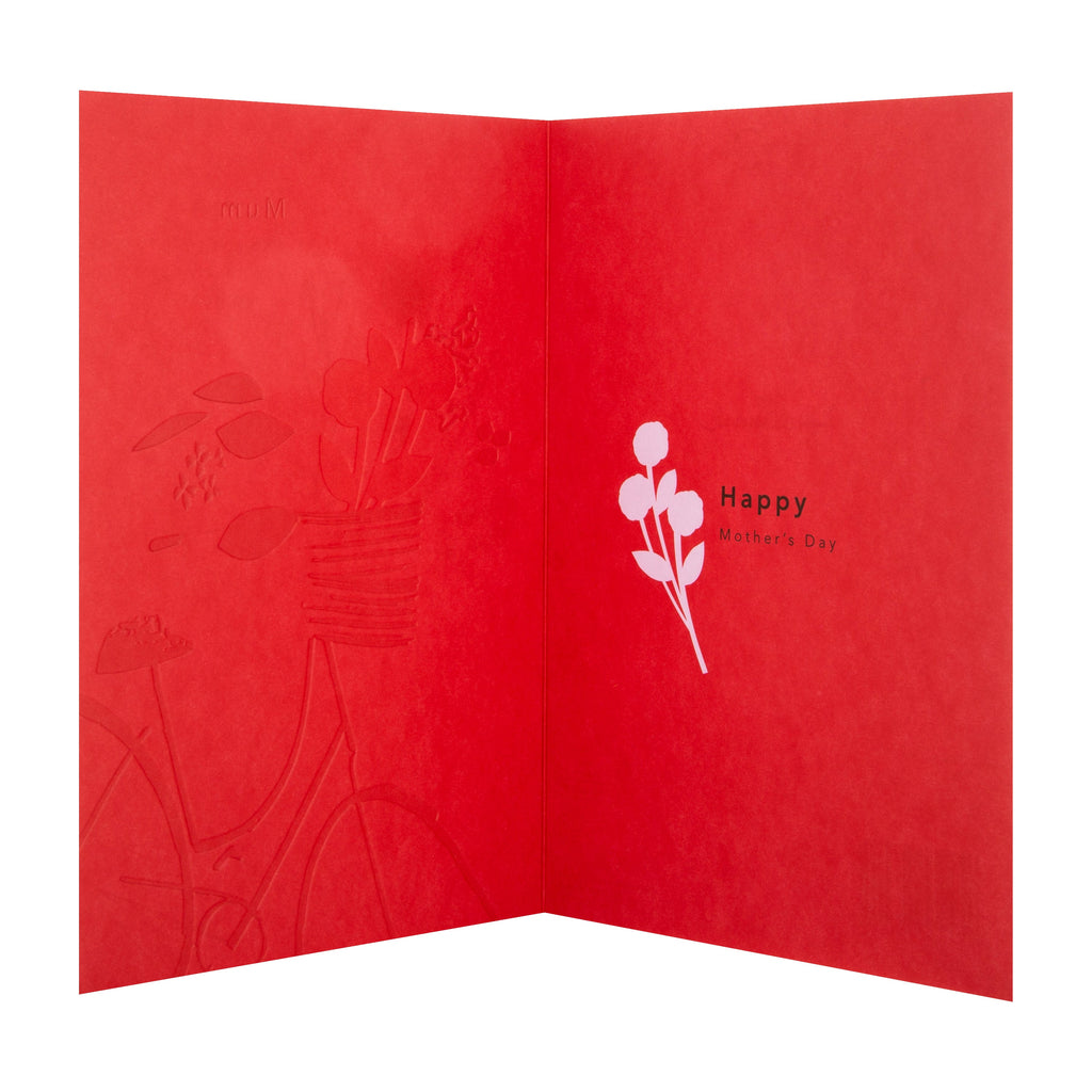 Mother's Day Card for Mum - Traditional Illustrated Design with Silver Foil and 3D Add On