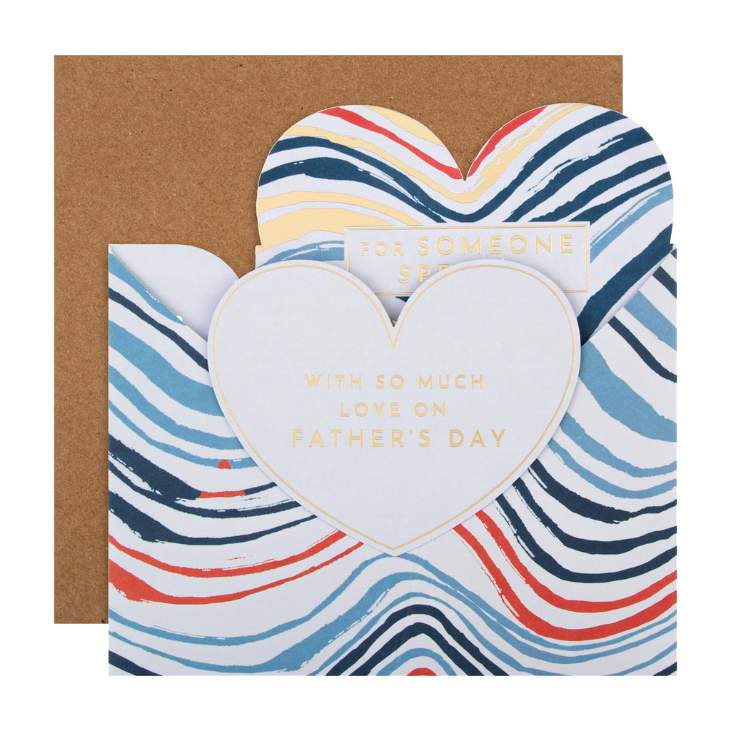 Father's Day Card for Someone Special - 3D Design with Gold Foil