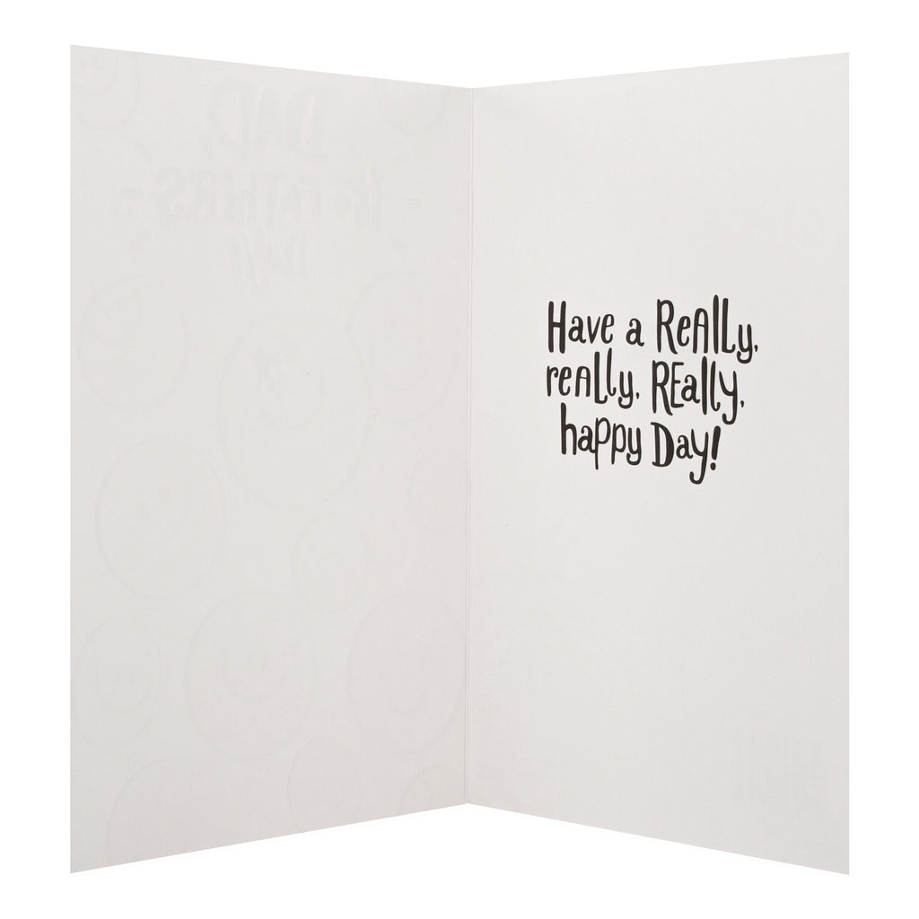 Father's Day Card - Contemporary 'Mad as Cheese' Smiley Faces Design