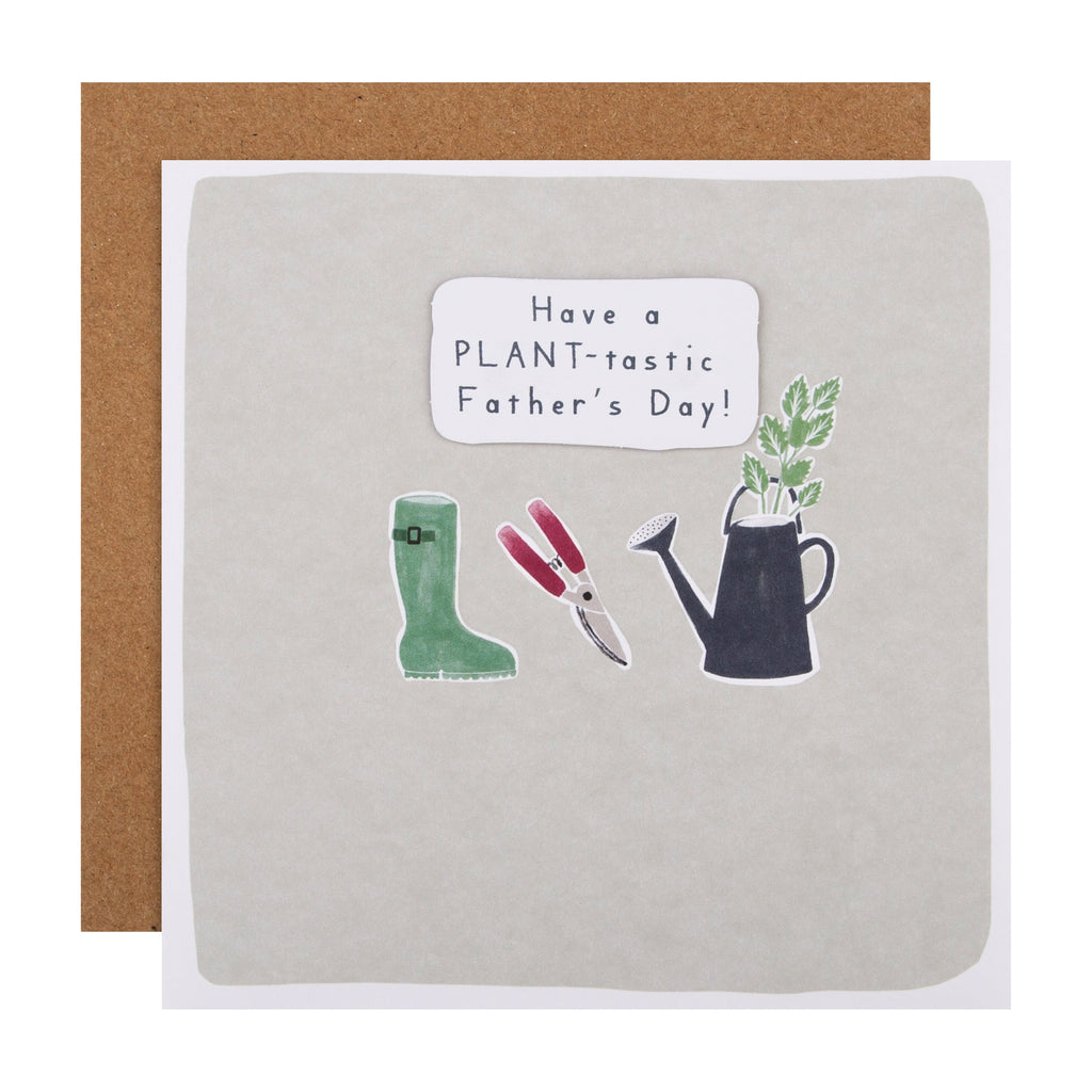 Father's Day Card - Classic Gardening Design with 3D Attachment