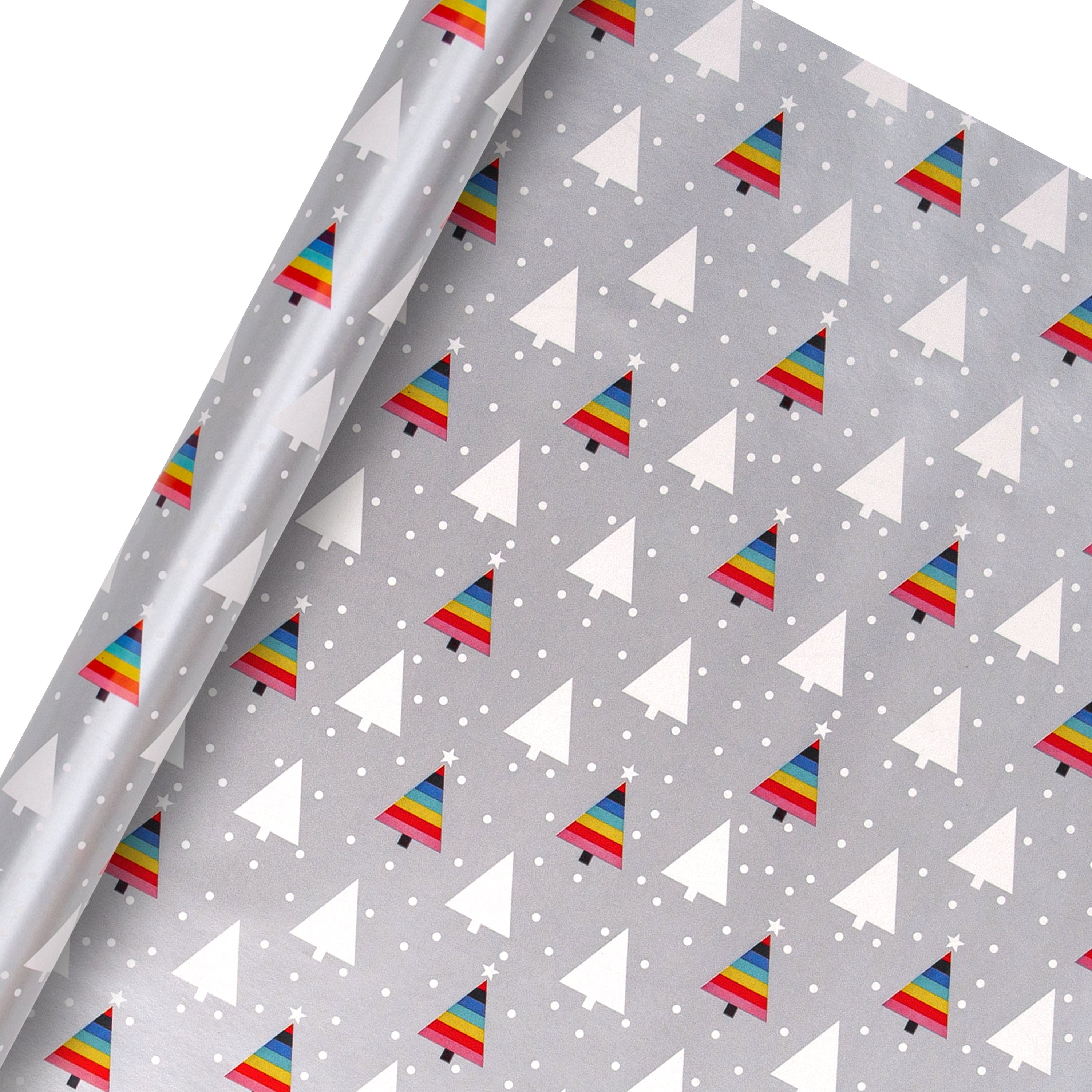 3M Contemporary Christmas Wrapping Paper Roll - Fun Festive Tree Desig – Hallmark
