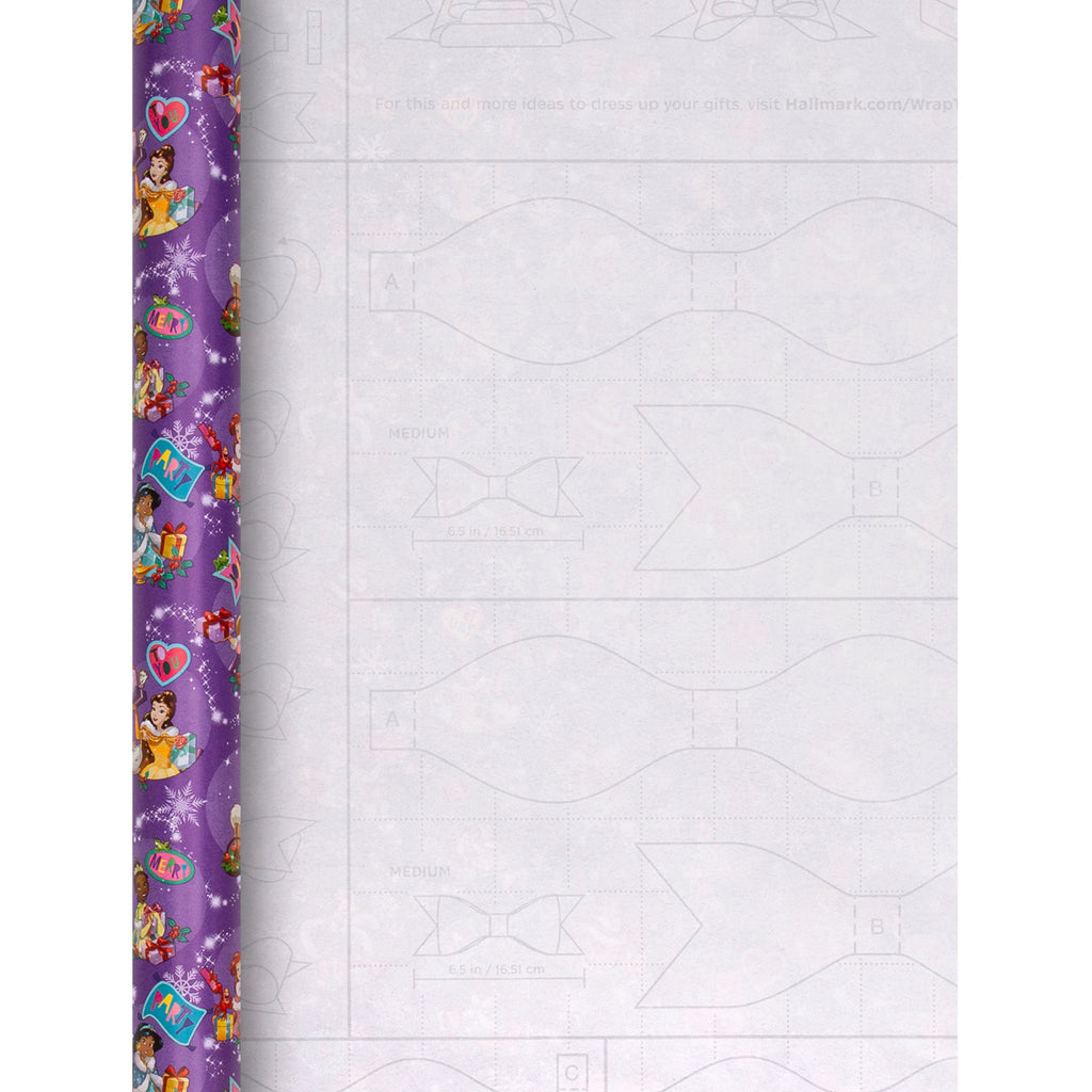 4M Roll of Christmas Wrapping Paper - Disney Princesses Design 