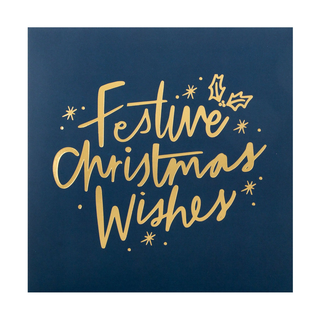 Charity Christmas Cards - Pack of 16 in 2 Festive Text Designs