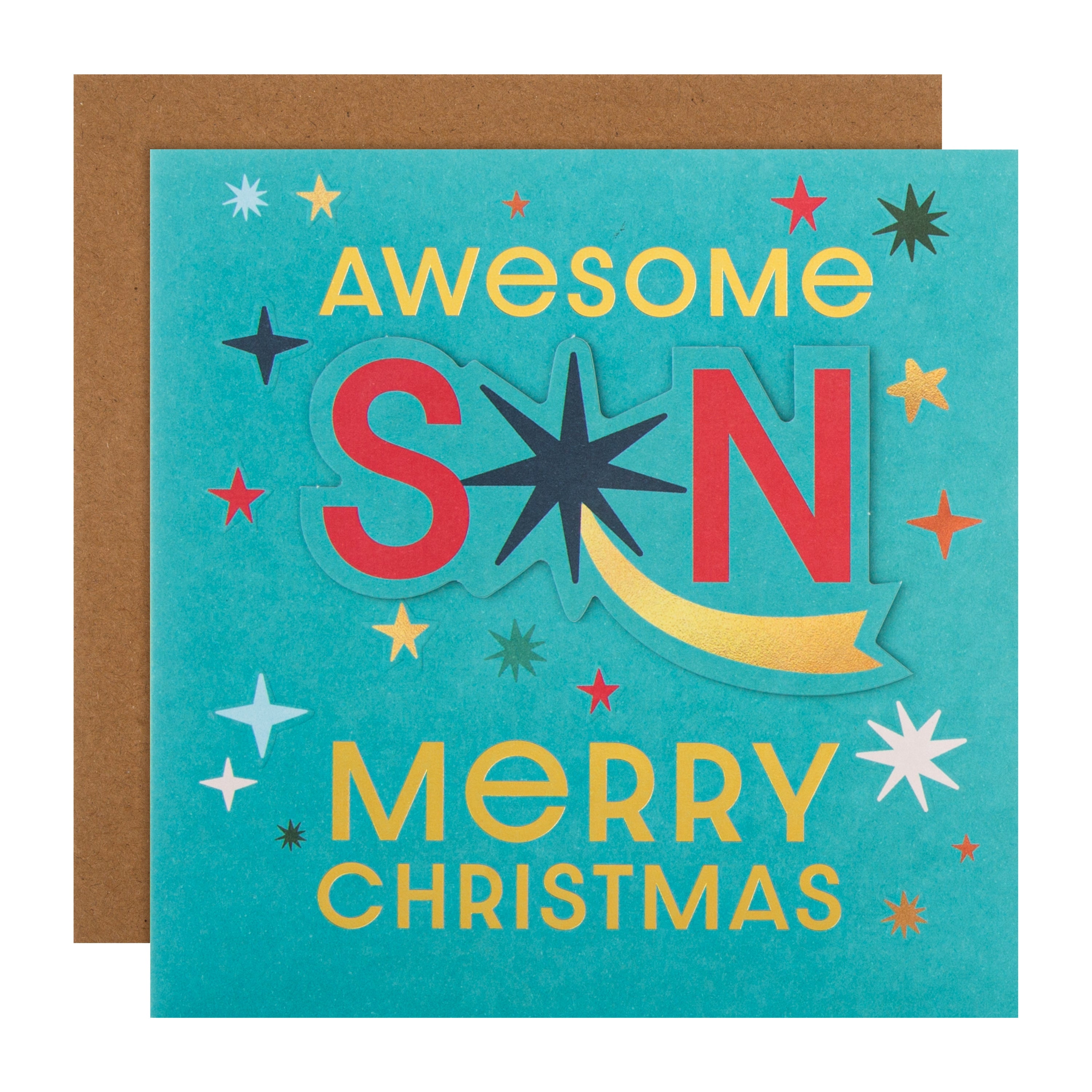 Christmas Card Awesome Son Contemporary Stars Design