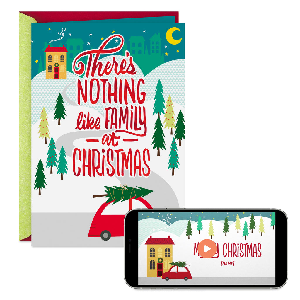 Video Greetings Christmas Card for Family - 'Nothing Like Family' Design