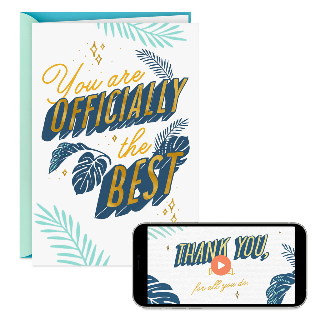 Video Greetings Thank You Card - You Are the Best