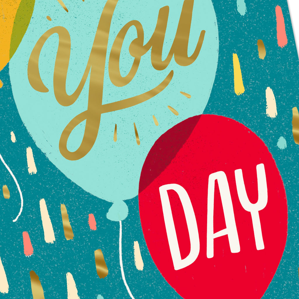 Video Greetings General Birthday Card - 'Happy You Day' Balloons Design