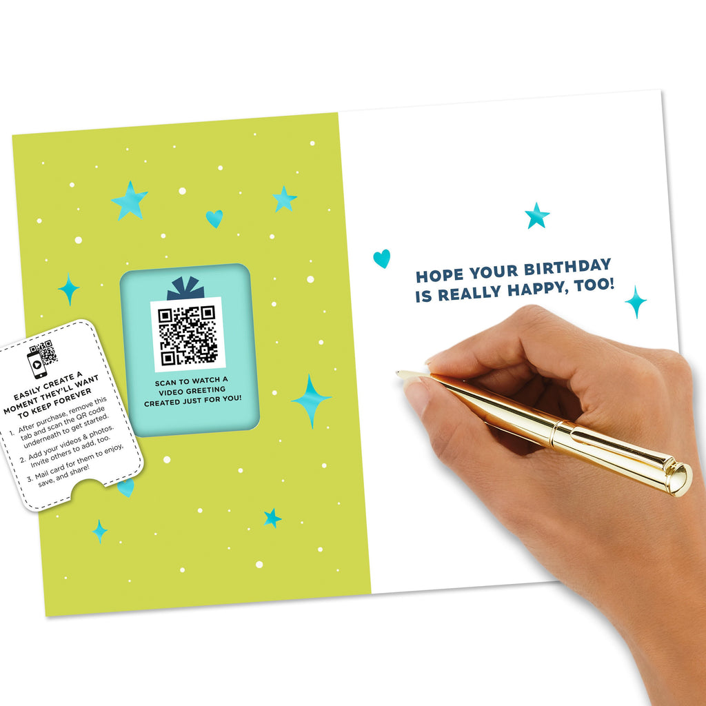 Video Greetings General Birthday Card - 'You Make Our World a Happy Place' Design