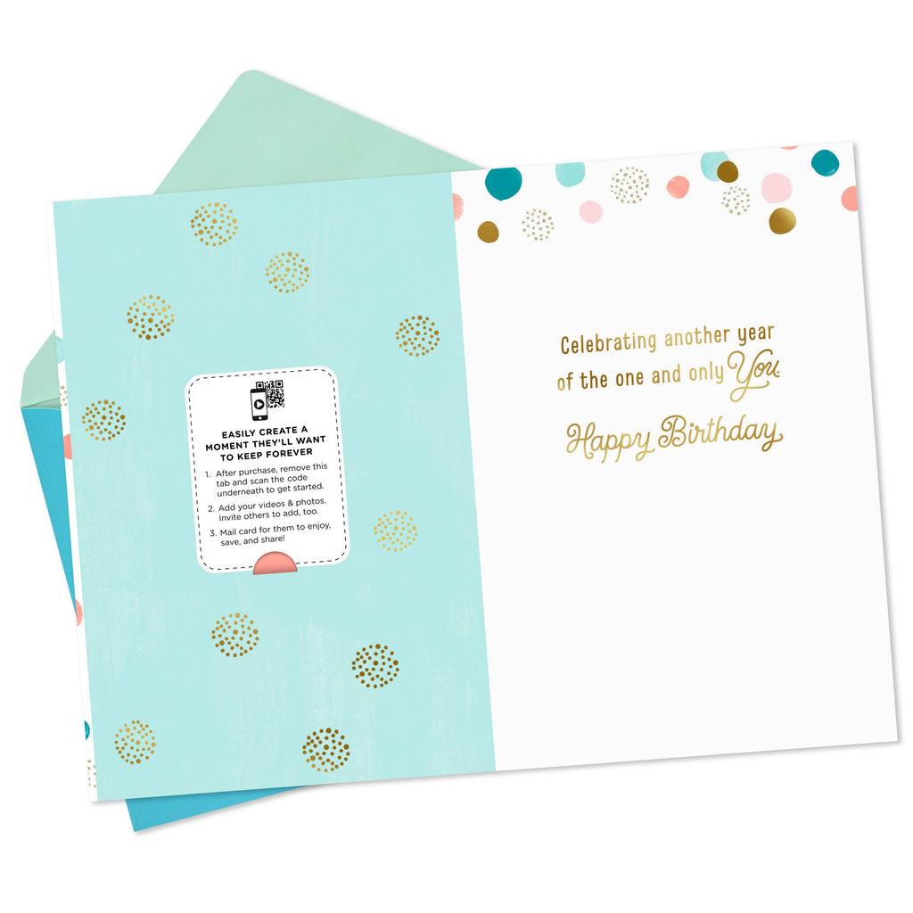 Video Greetings Birthday Card for Her - 'You Are Amazing' Design