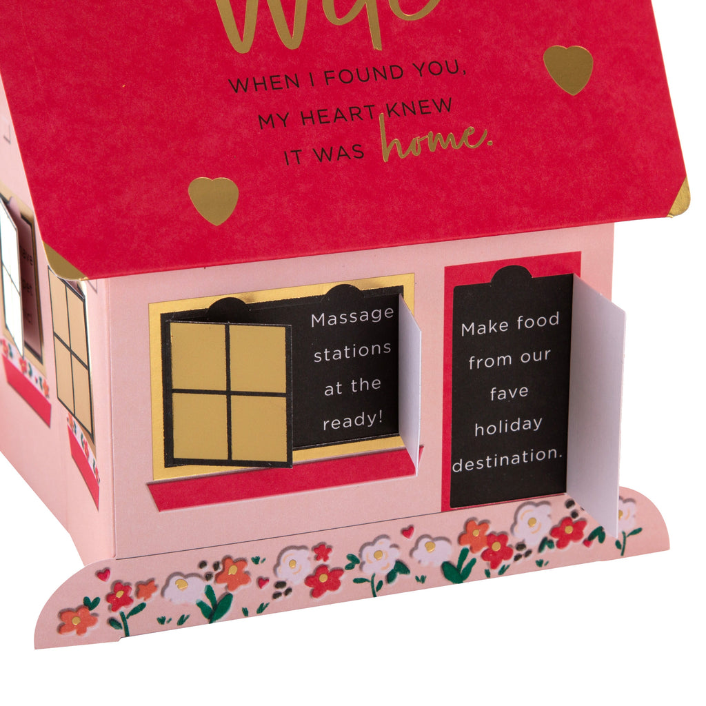 Valentine's Day Card for Wife - Pop Up 3D House Design 