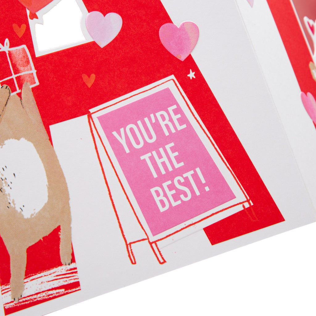 Hallmark Valentine's Day Card for One I Love - Contemporary Pull Out Design 