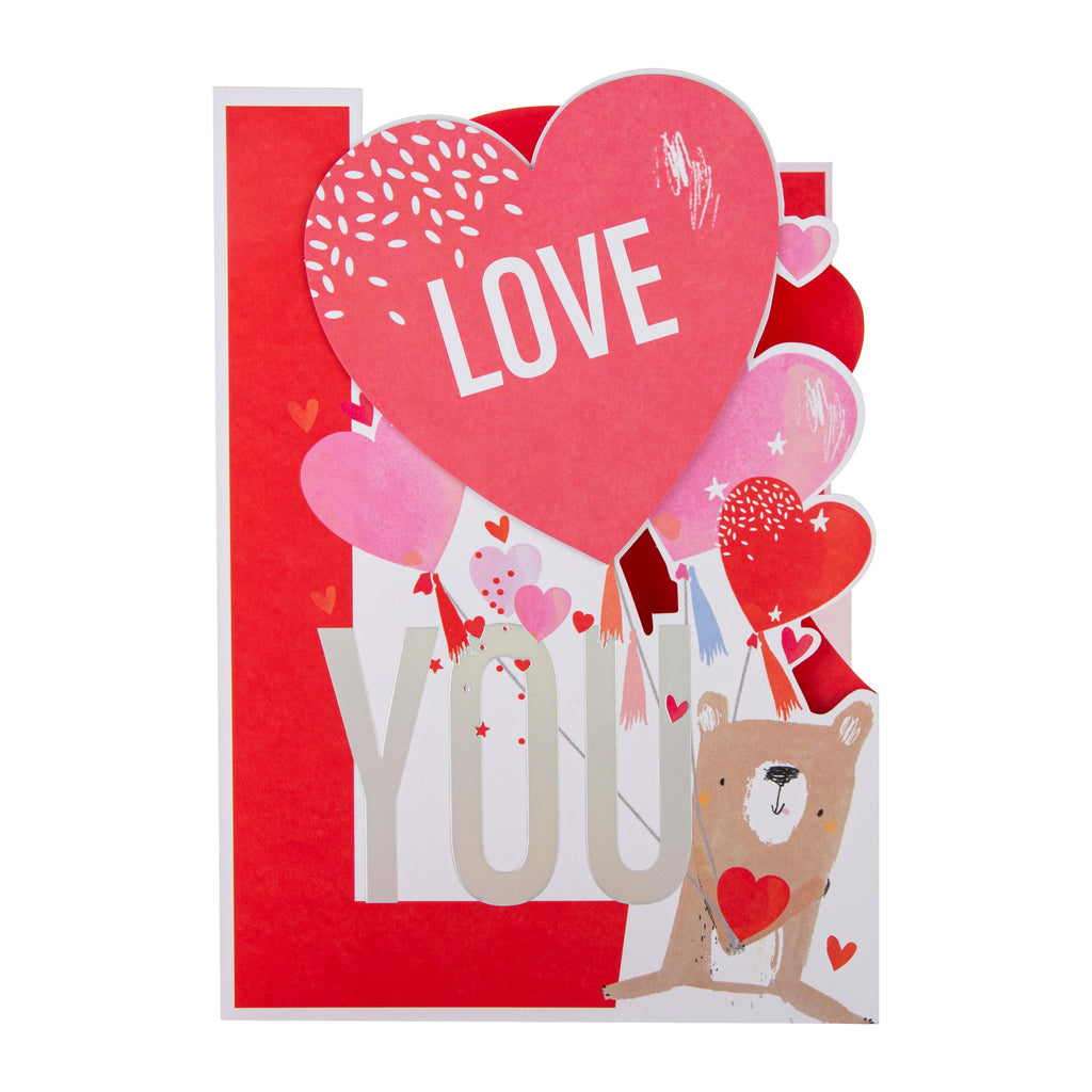 Hallmark Valentine's Day Card for One I Love - Contemporary Pull Out Design 