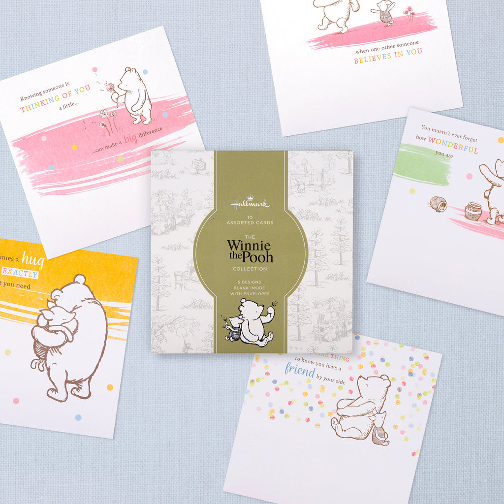Cards Multipack Assorted Cards - Multipack of 10 in 5 Disney's Winnie The Pooh Designs ...