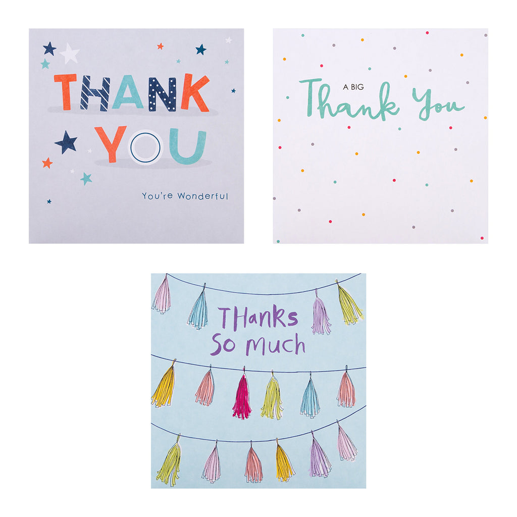 Thank You Cards - Multipack of 10 in 5 Contemporary Designs