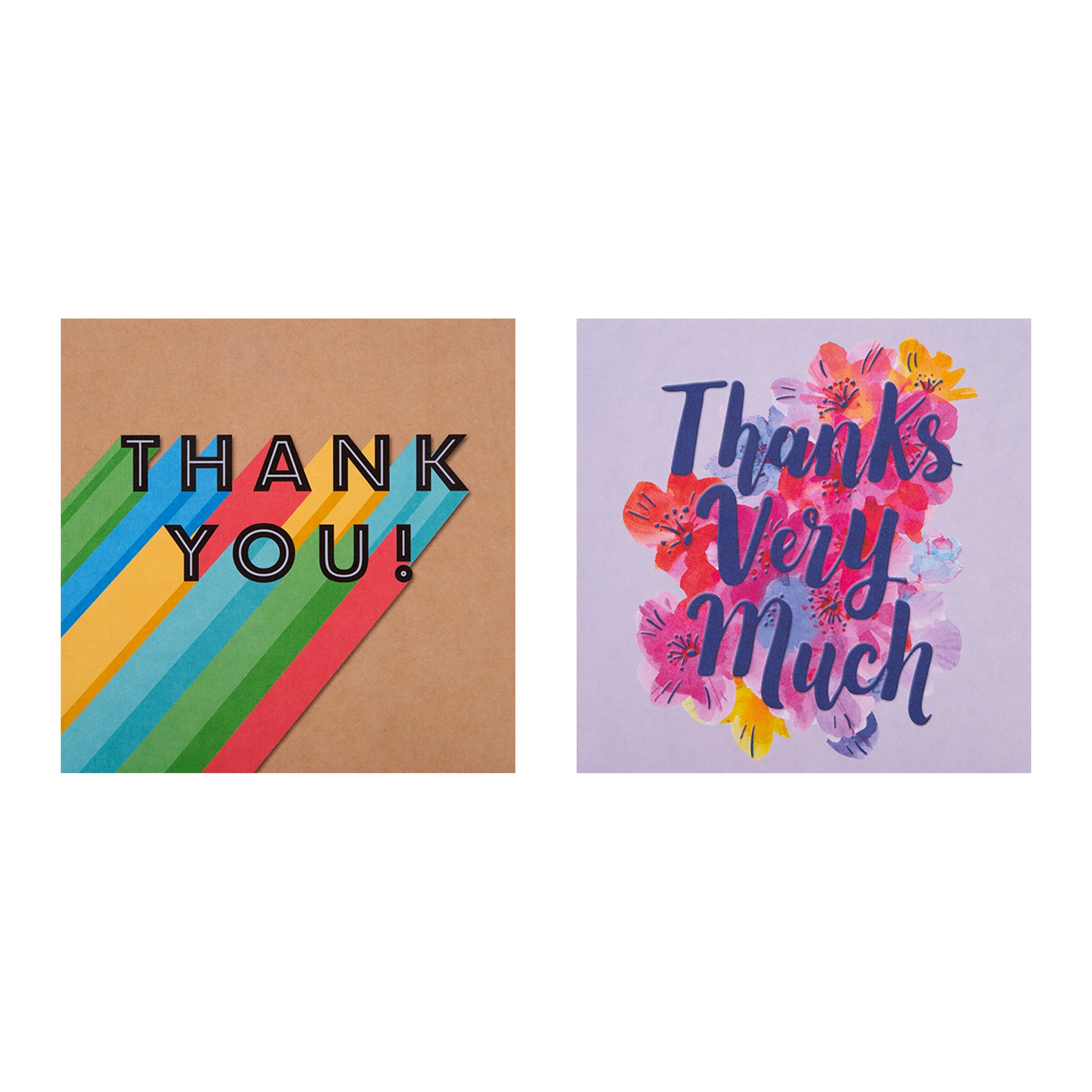 25573535 2 thank you cards - multipack of 20 in 4 fun designs – hallmark