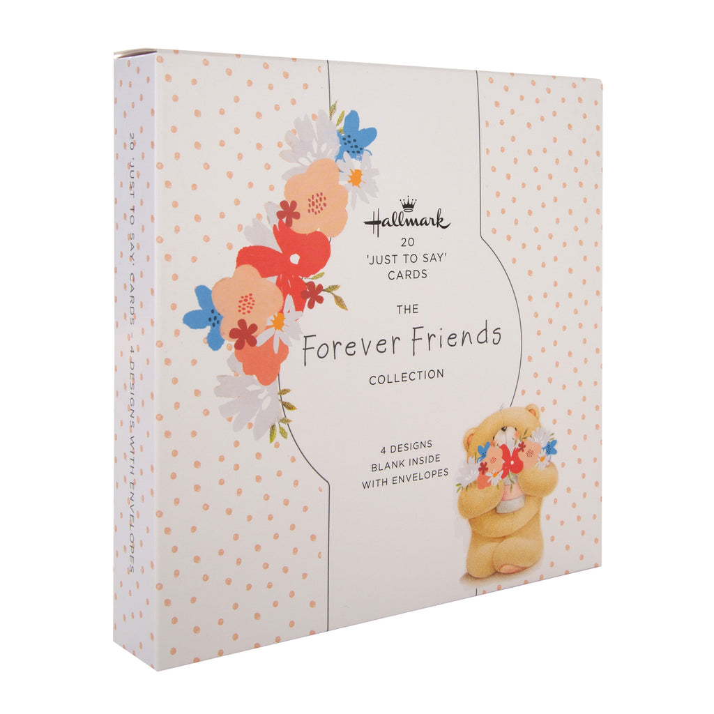 'Just To Say' Cards - Multipack of 20 in 4 Forever Friends Designs