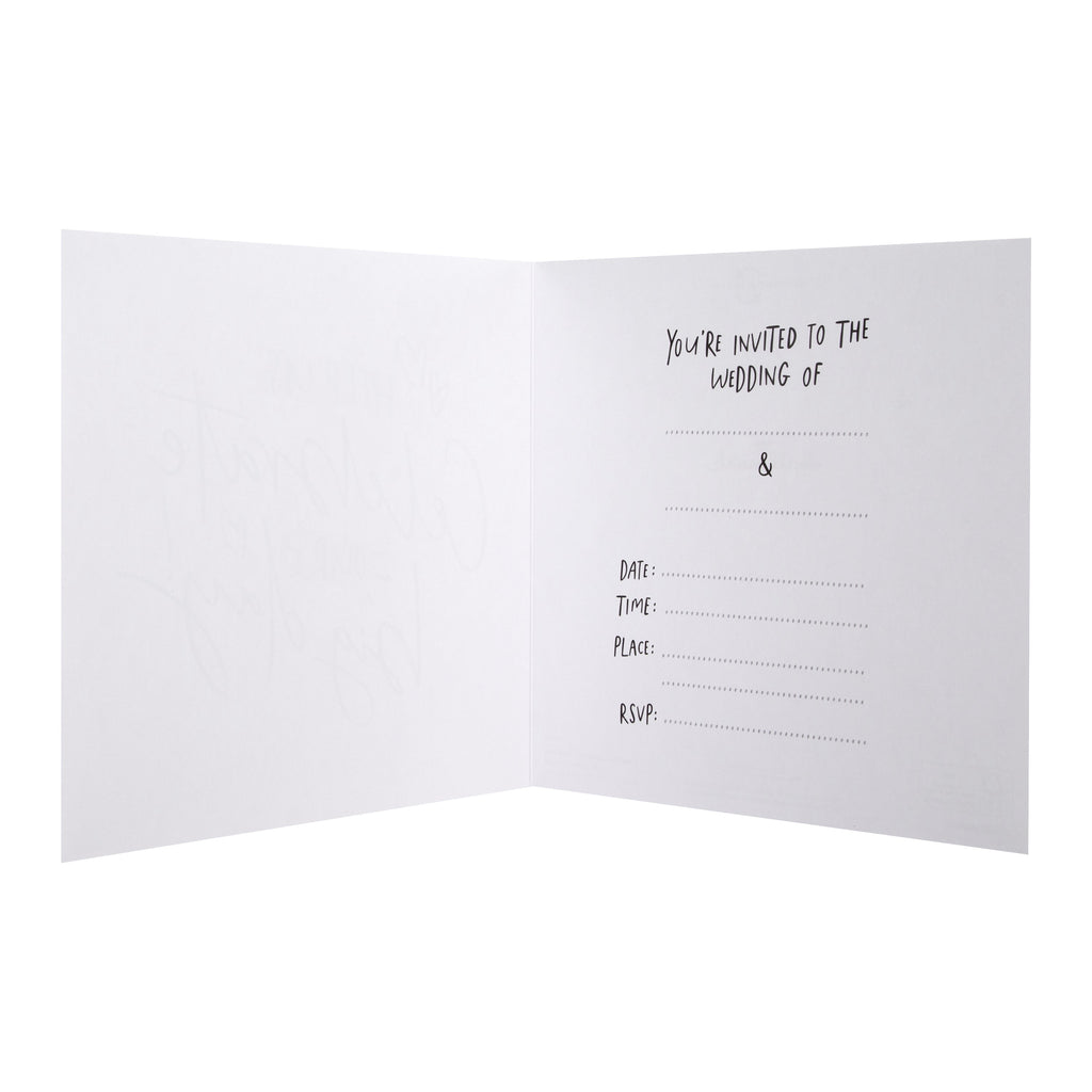 Wedding Invitation Cards - Multipack of 20 in 1 Cute Design