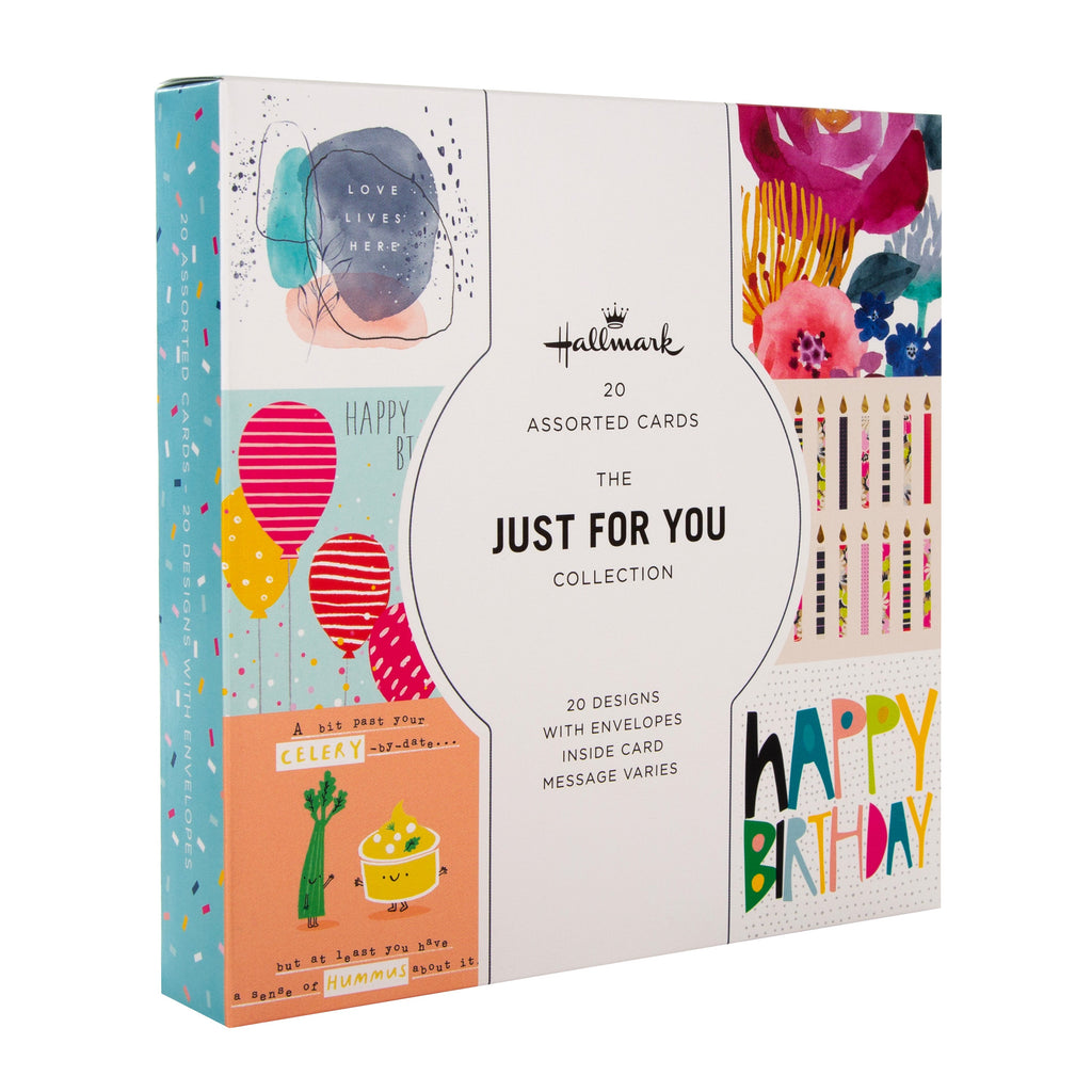 Birthday and Blank Cards - Multipack of 20 in 20 Contemporary Designs
