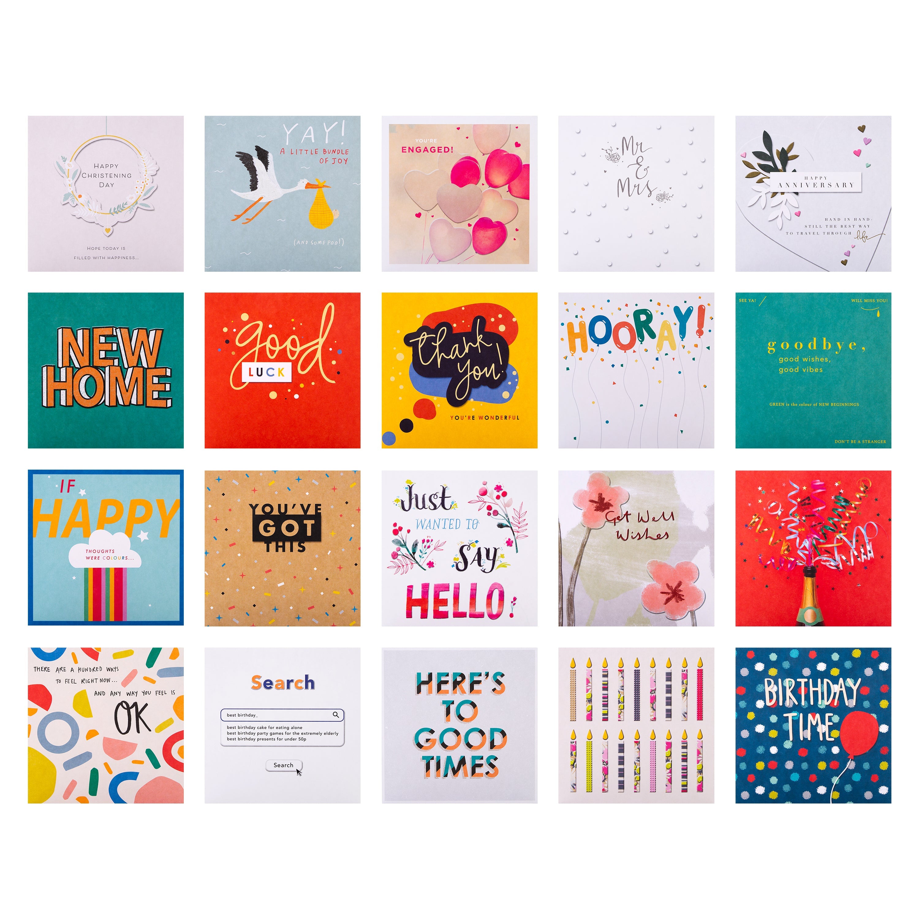 Assorted Cards - Multipack of 20 in 20 Contemporary Designs – Hallmark