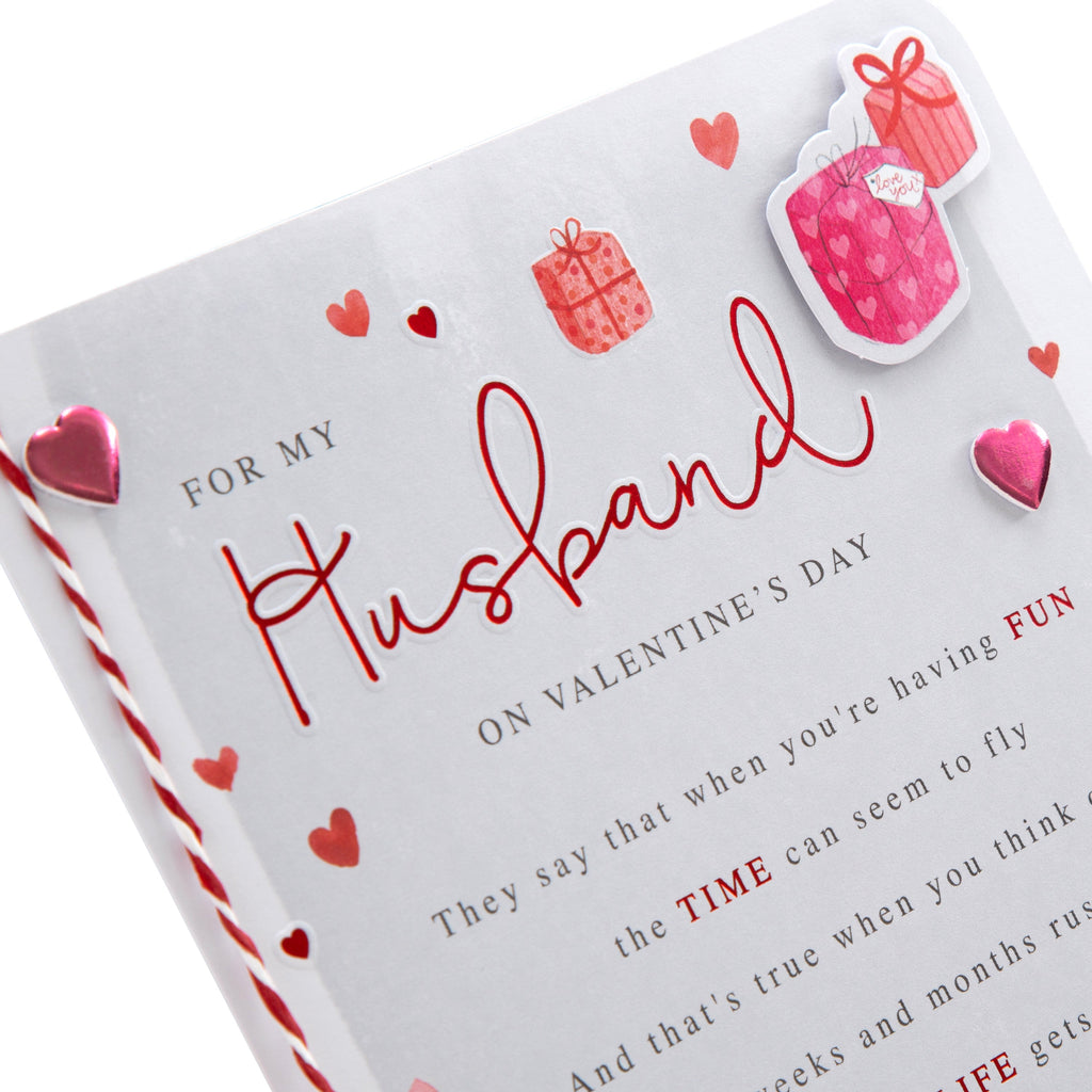 Valentine's Day Card for Husband - Traditional Heartfelt Verse Design 